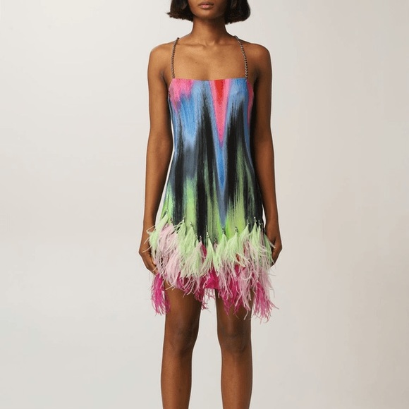 The Attico Dresses & Skirts - ISO Attico Fujiko Feather Dress